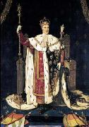 Jean Auguste Dominique Ingres Portrait of the King Charles X of France in coronation robes oil painting artist
